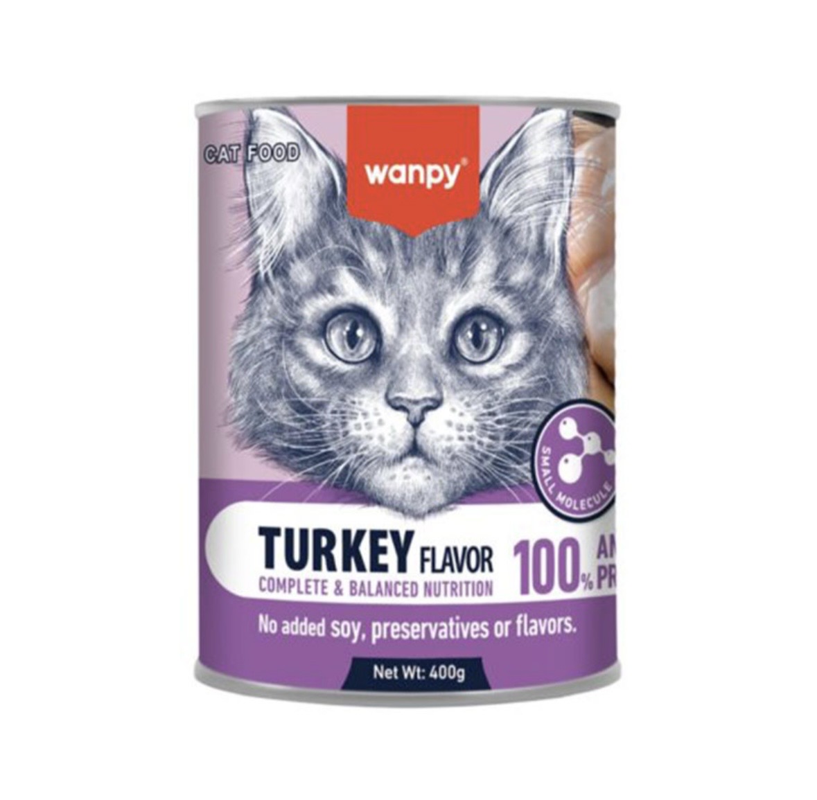 کنسرو غذای گربه ونپی با طعم بوقلمون ۴۰۰ گرم Wanpy Complete، Balanced 400 g