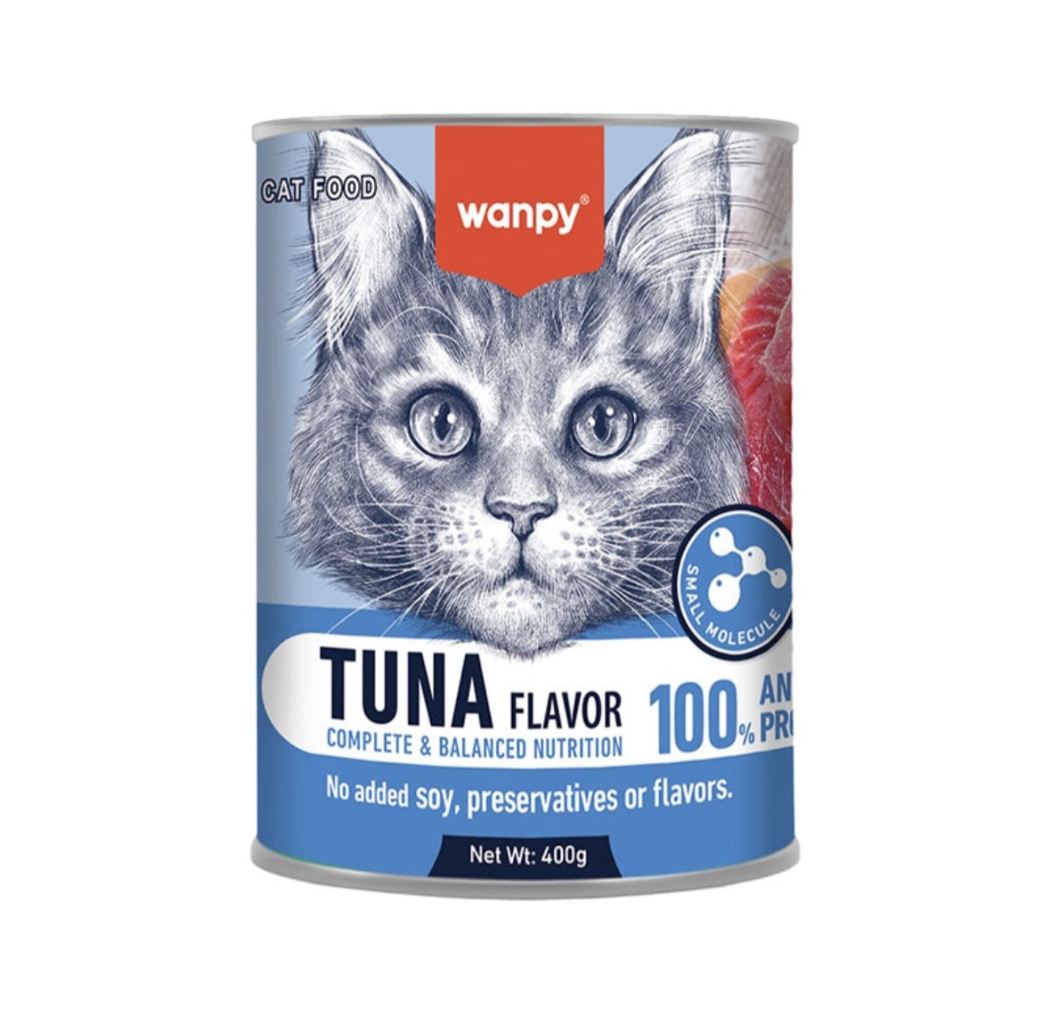 کنسرو غذای گربه ونپی با طعم ماهی تن ۴۰۰ گرم Wanpy Complete، Balanced 400 g